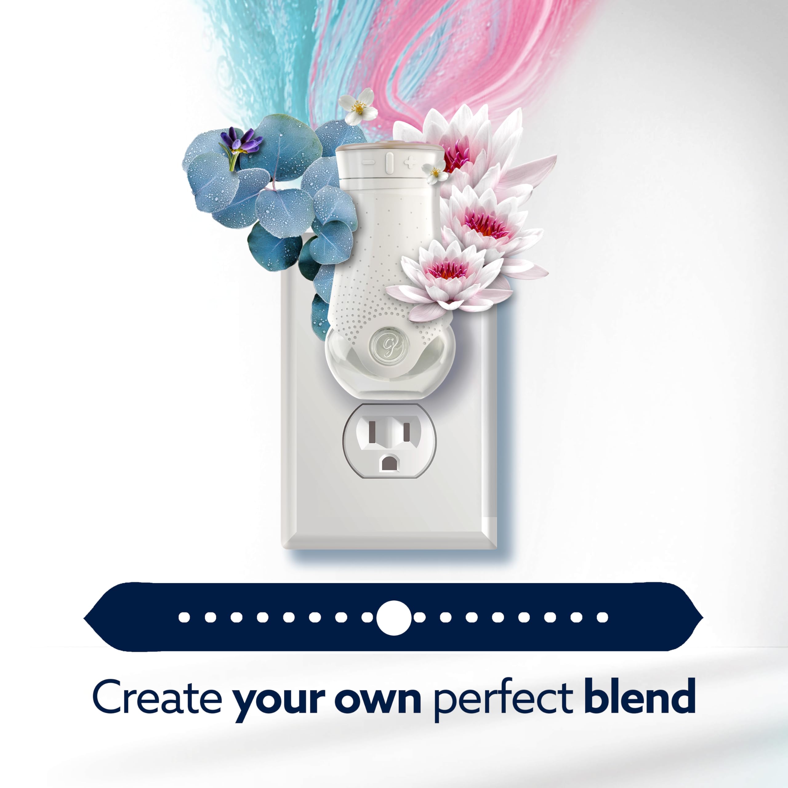 Cozy living room scene with Glade PlugIns diffusing fragrance