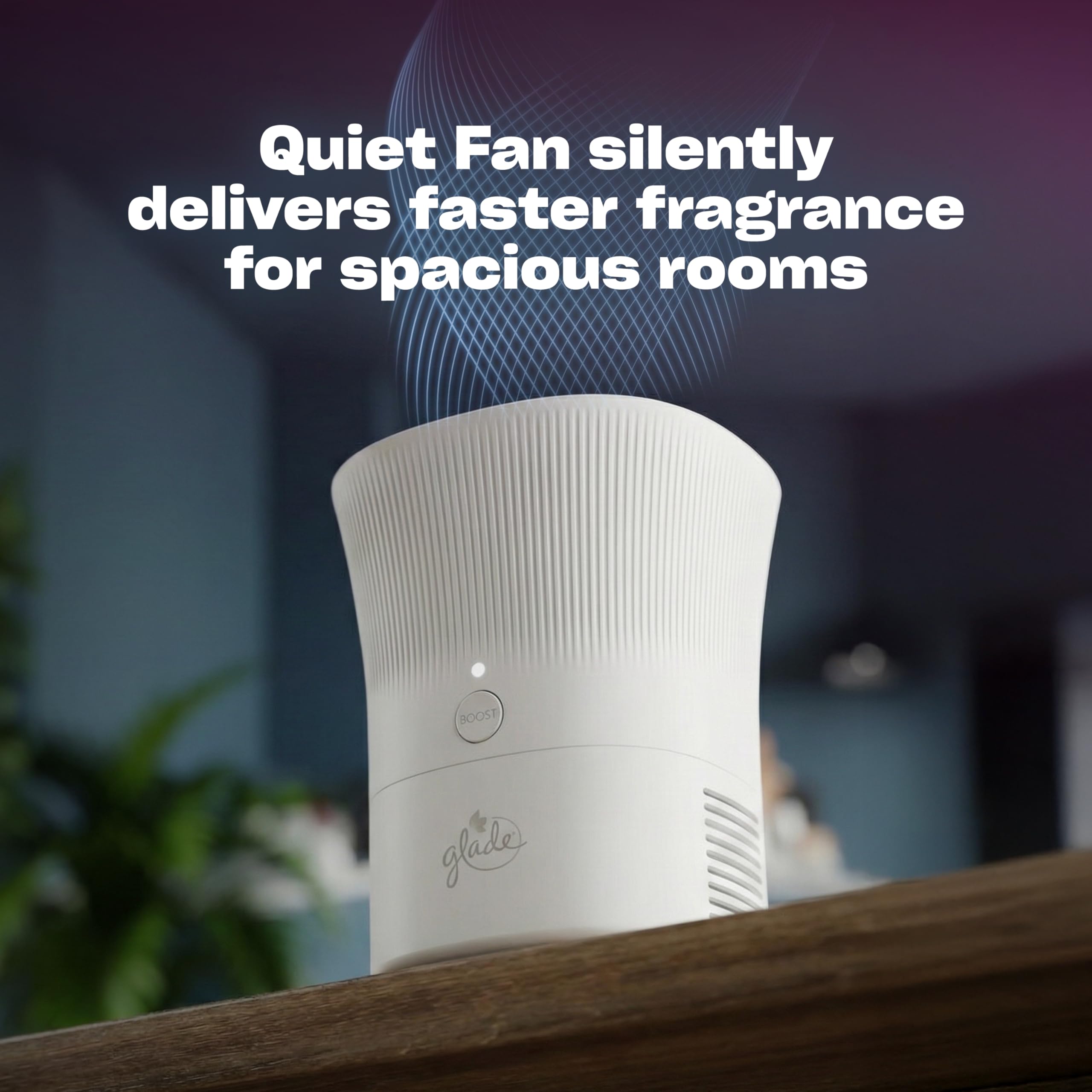 Glade Scent Flow PlugIns refill cartridge shows easy replacement for continuous scent.