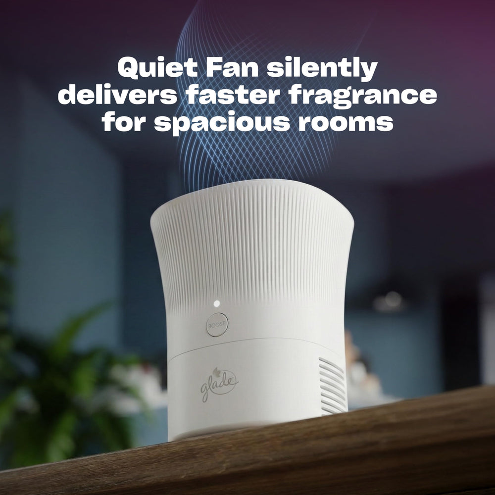 Glade Scent Flow PlugIns refill cartridge shows easy replacement for continuous scent.