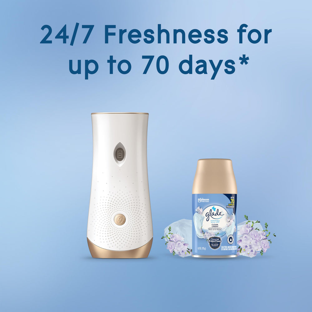 Glade 9-minute interval setting for flexible fragrance