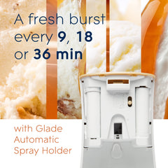 Glade Vanilla Caramel Twist scent close-up highlights vanilla caramel aroma