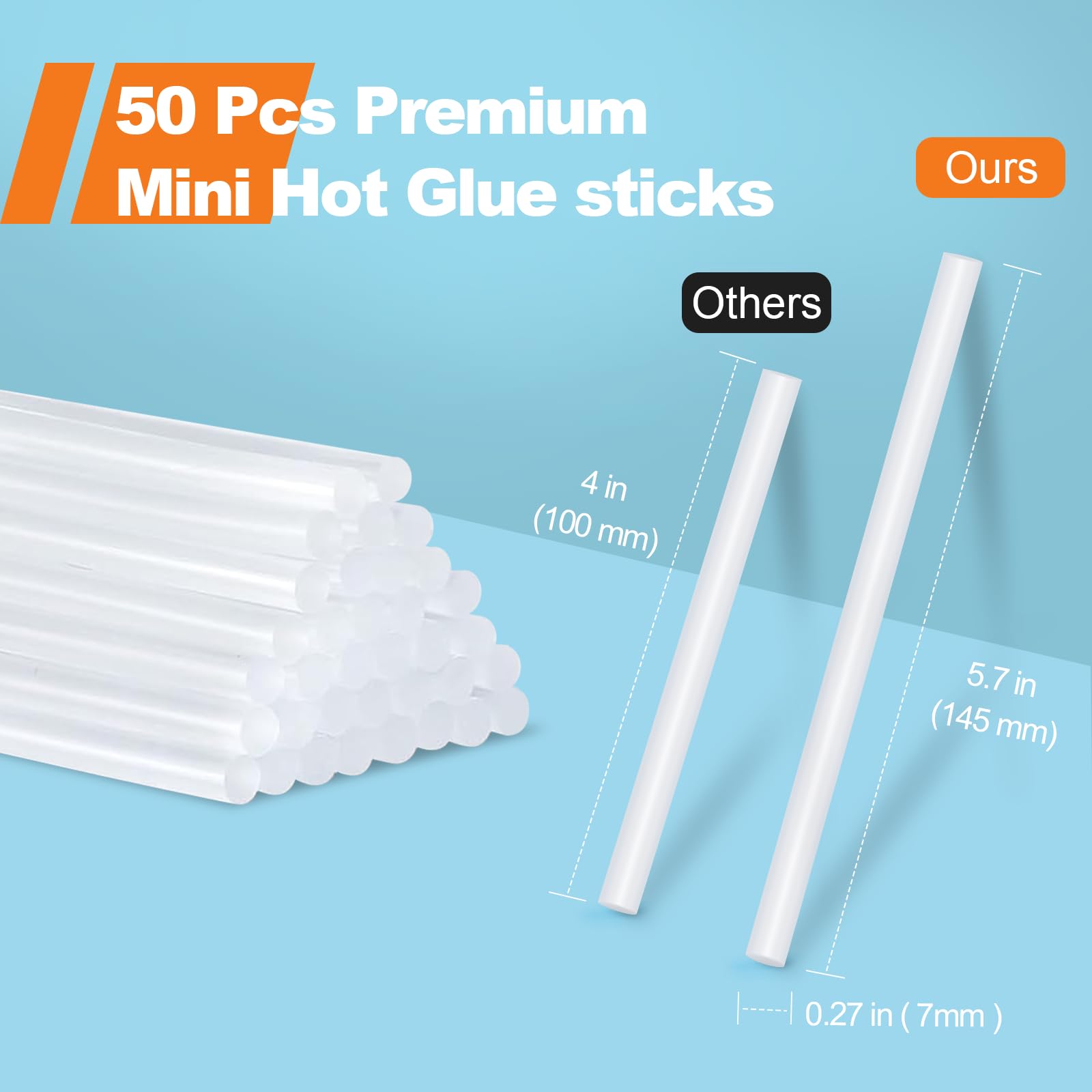 Glamgen glue sticks with clear finish for seamless projects.