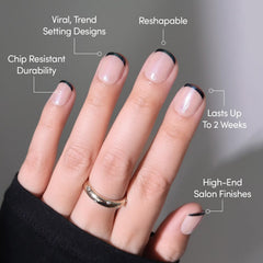 Glamnetic Burnt Miso quick-application nails in about 10 minutes.