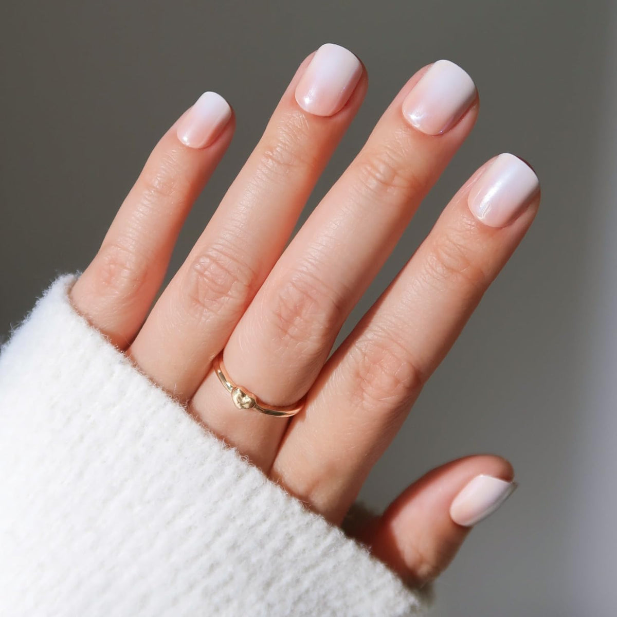 Glamnetic Soft Whip ombre nails close-up with a durable glossy finish.