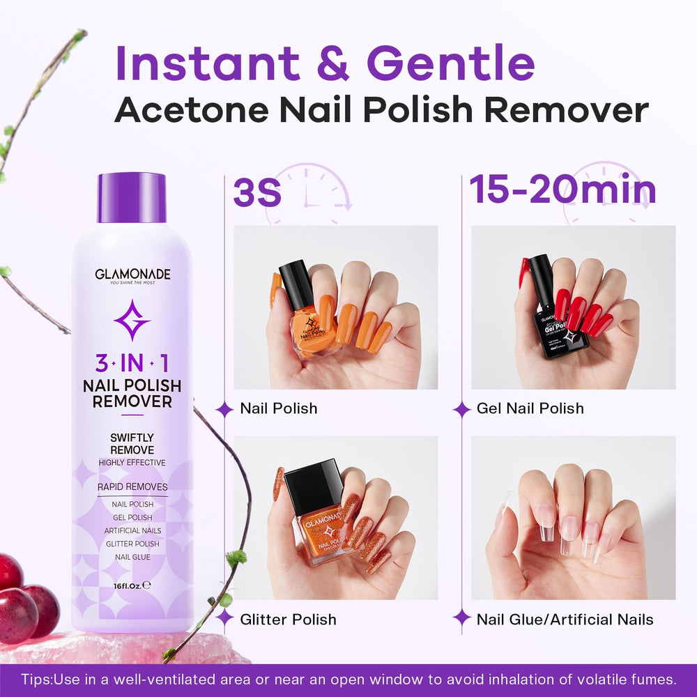 Glamonade formula with grape seed oil nourishing nails and cuticles
