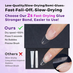 Glamonade fast-dry nail glue that sets in seconds