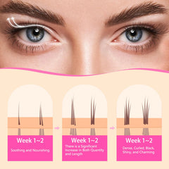 Glamosoar Lash Serum closeup on lashes for fuller appearance.