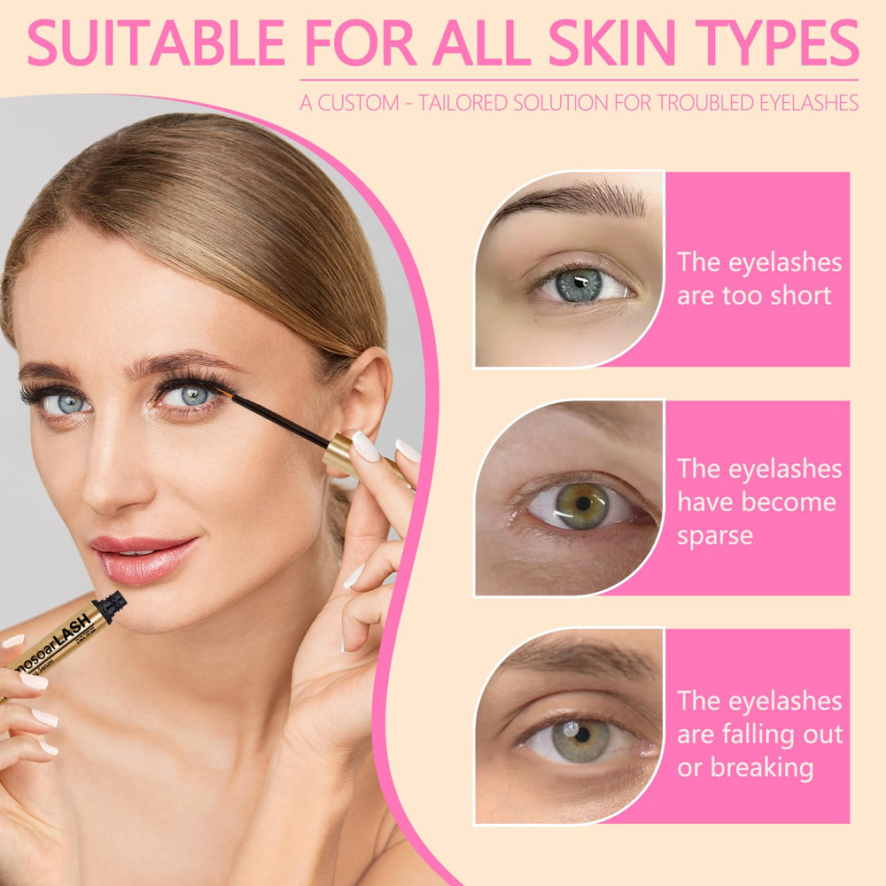 Glamosoar Lash Serum post-extension use helps maintain natural look.