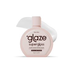 Glaze Supergloss bottle shows transparent formula delivering bright shine.