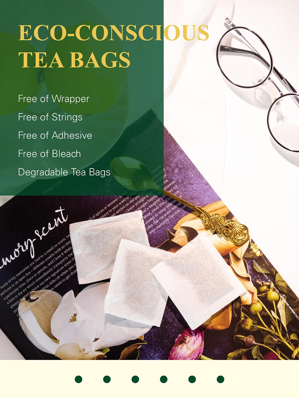 Eco-friendly, non-GMO fiber tea bags from GLDNT
