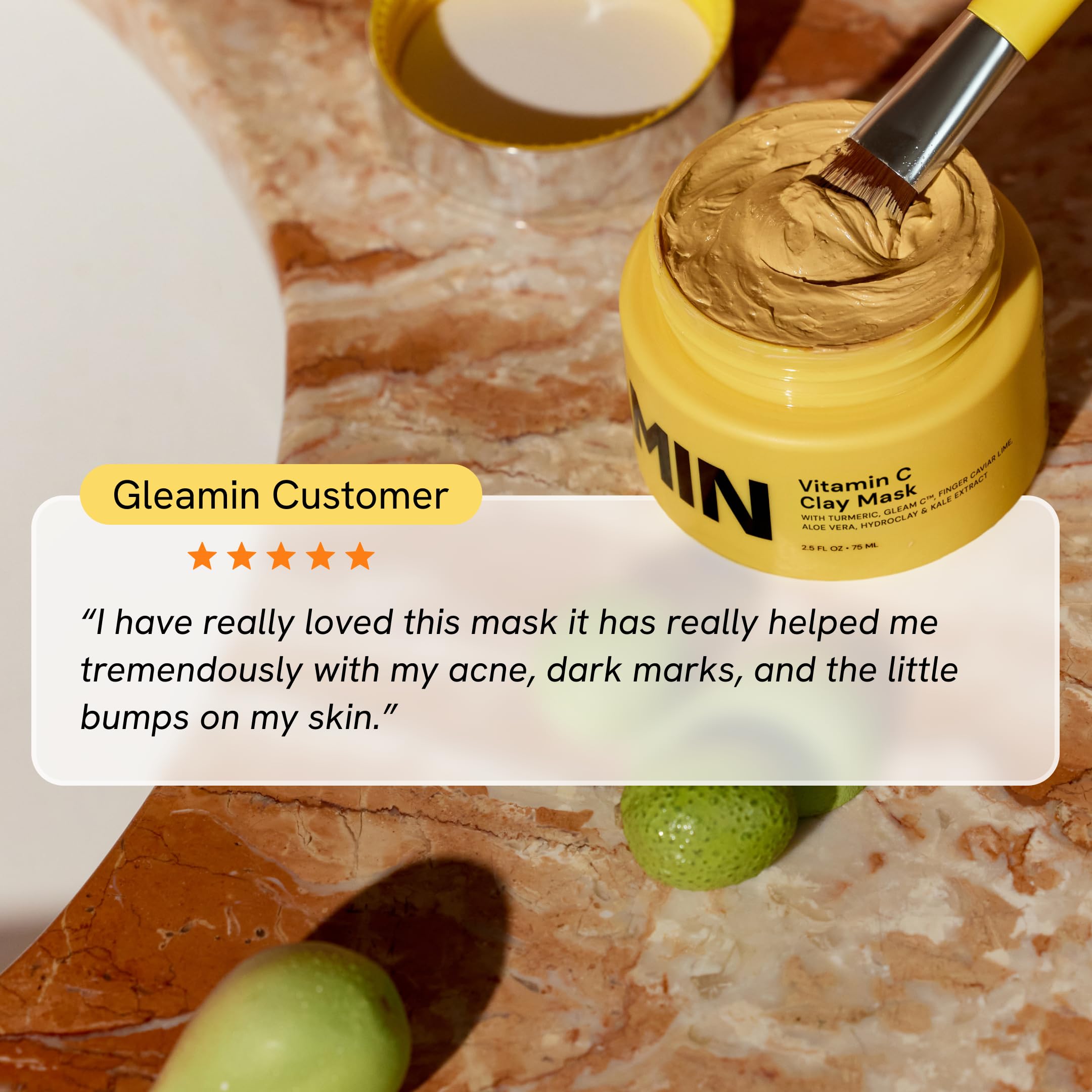 Gleamin 2.5 oz jar delivers 20+ full-face treatments
