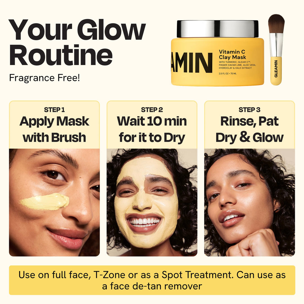 Gleamin oil-control mask for balanced, smoother-looking skin texture
