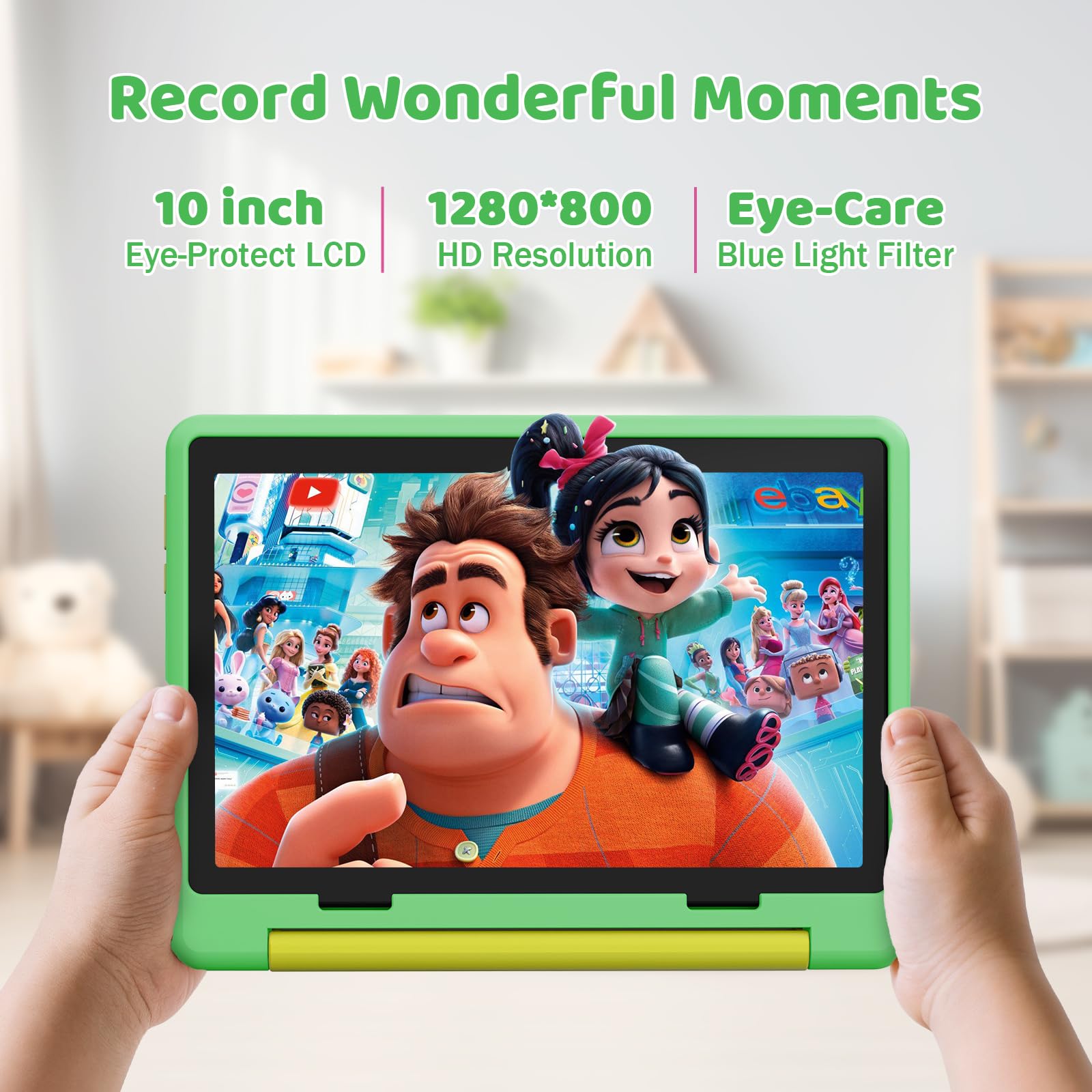 Gleeso Kids Tablet expandable storage up to 1TB for more content.