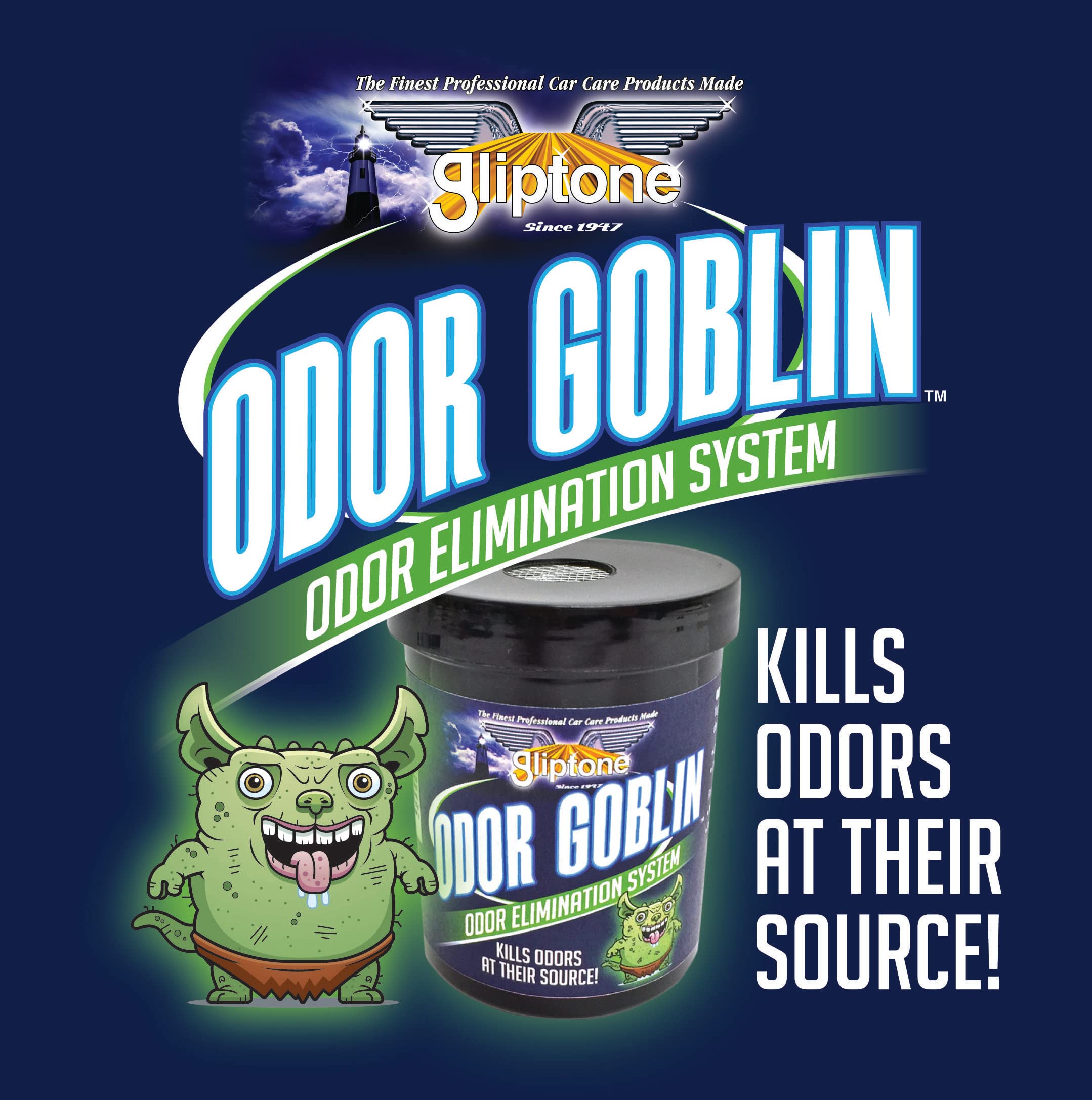 Gliptone Odor Goblin odor elimination in RV and truck cabins