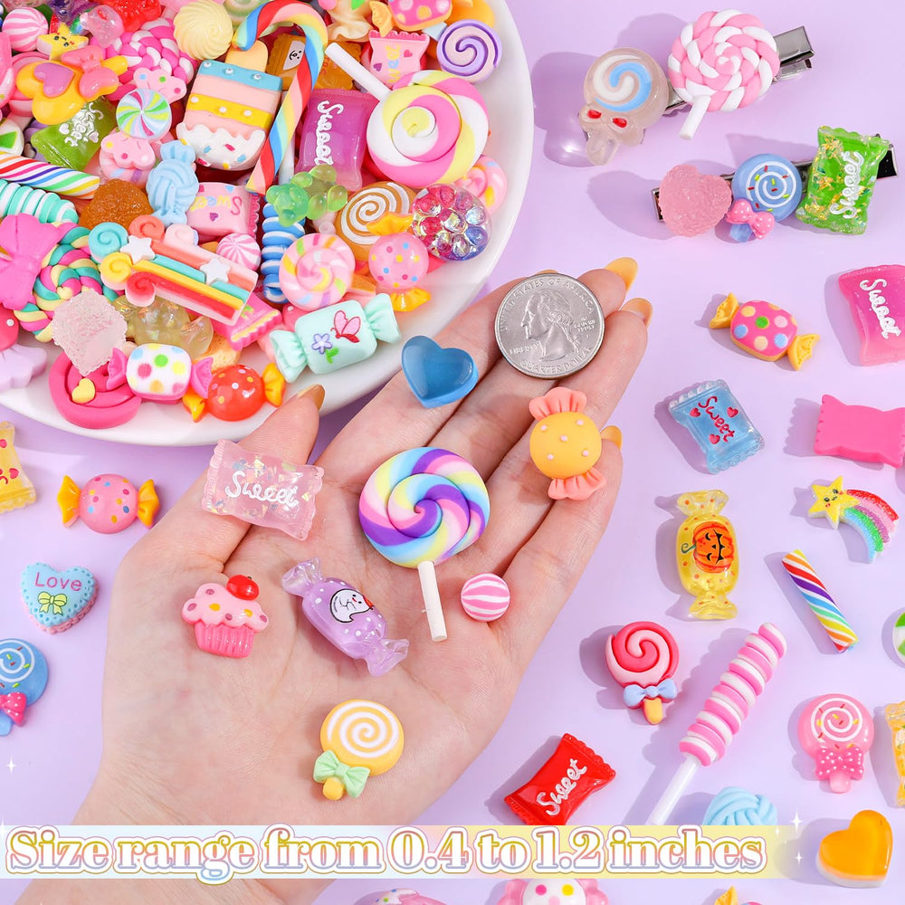 Glitzest peach charms for slime and scrapbooks
