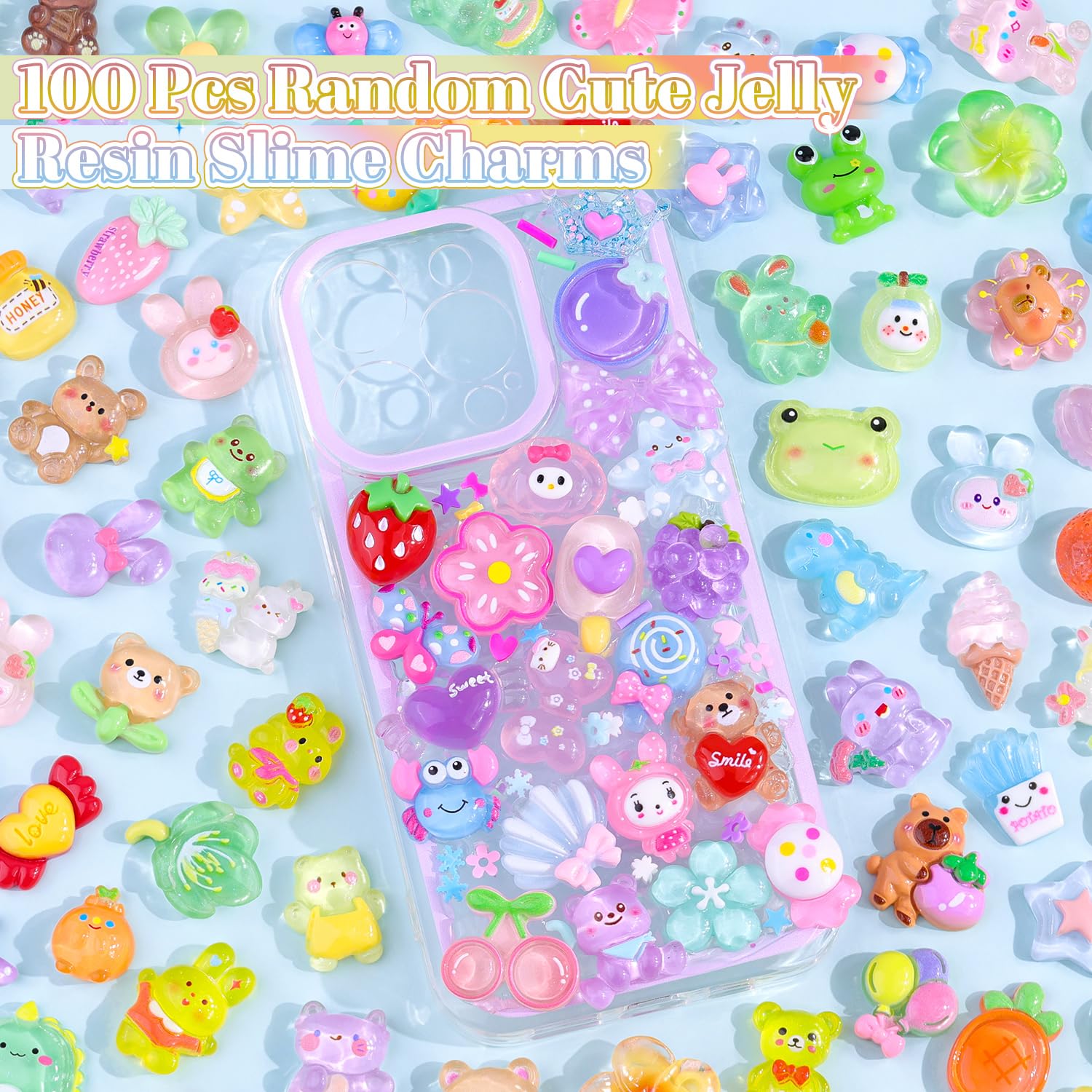 Glitzest junk case decor charms ideal for DIY embellishments