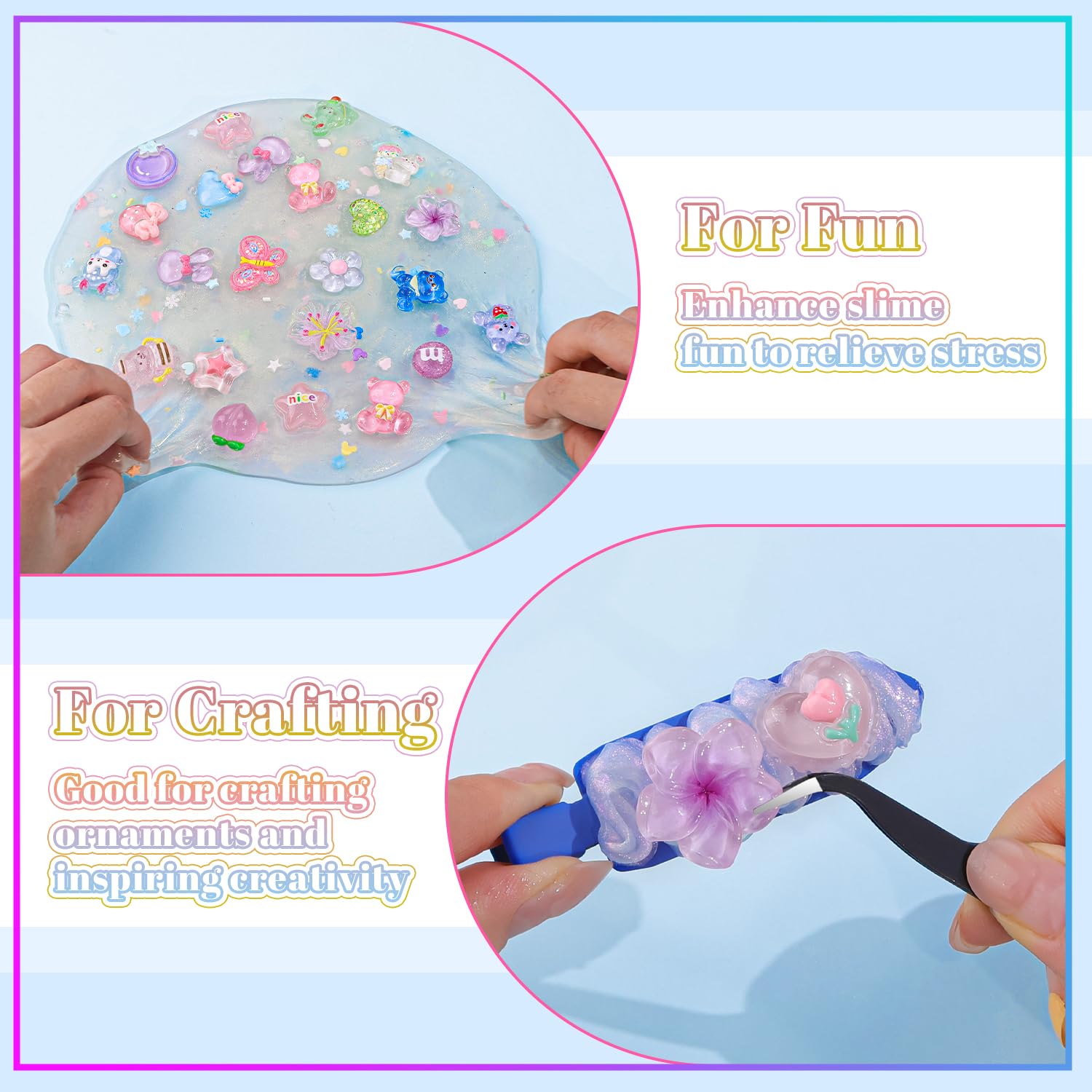 Glitzest kawaii peach and flower charm for cute accents