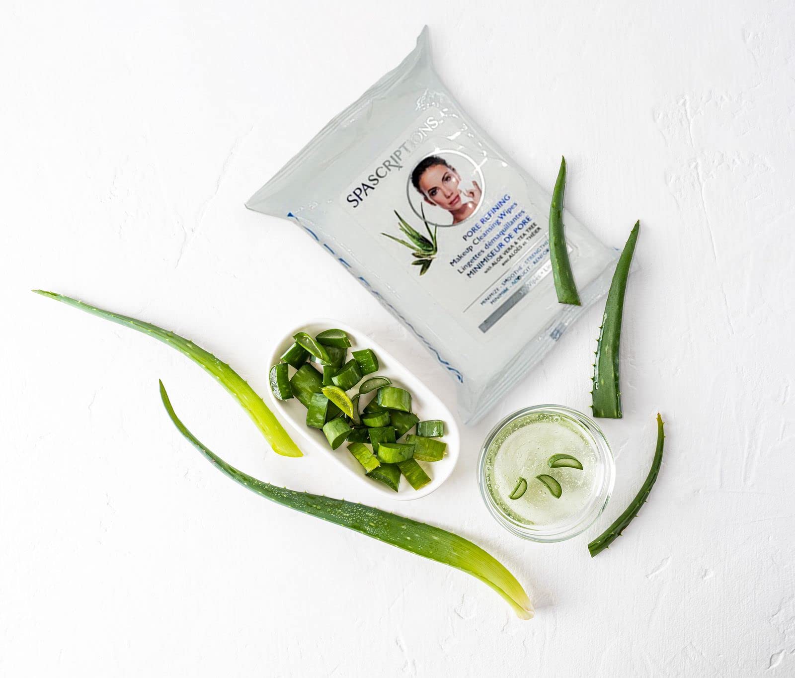 Global Beauty Care Spascriptions towelettes with aloe for soothing hydration