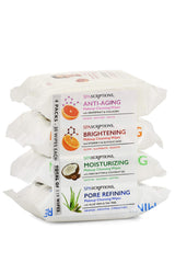 Global Beauty Care Spascriptions wipes pack front for on the go cleansing