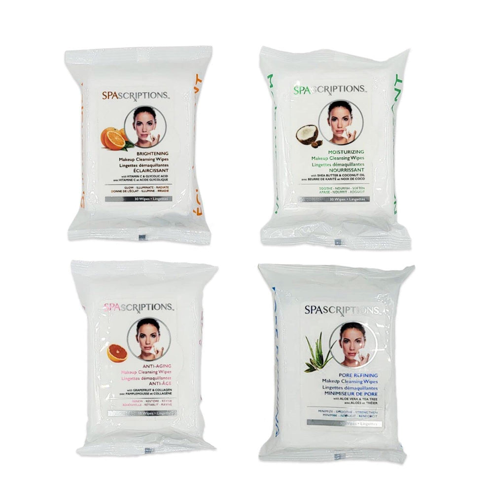 Global Beauty Care Spascriptions towelettes with Vitamin C brighten skin