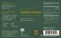 Global Healing Center Ashwagandha Drops pour showing convenient daily use for calm focus.