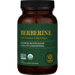 Global Healing Center berberine bottle with cinnamon and black pepper for enhanced absorption