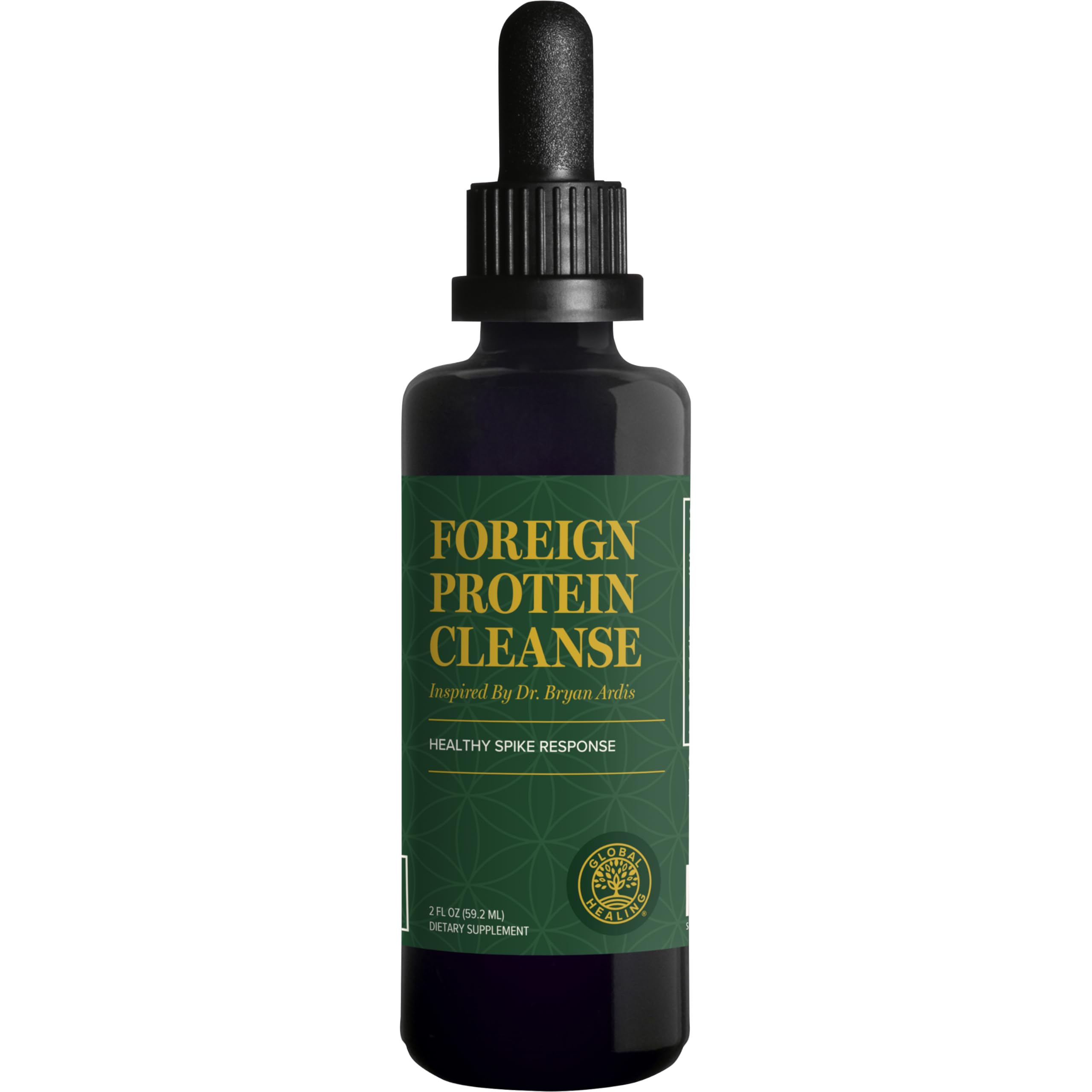 Global Healing Center Foreign Protein Cleanse bottle for easy daily immune support.