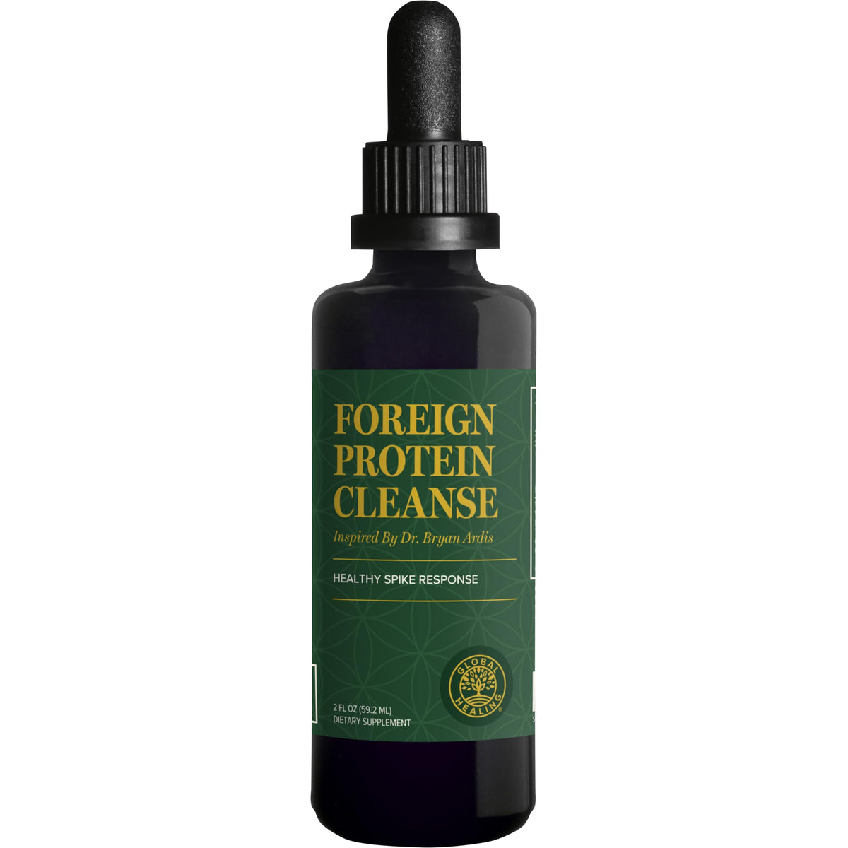Global Healing Center Foreign Protein Cleanse bottle for easy daily immune support.