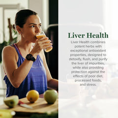 Global Healing Center Liver Health label closeup highlighting clean ingredients.