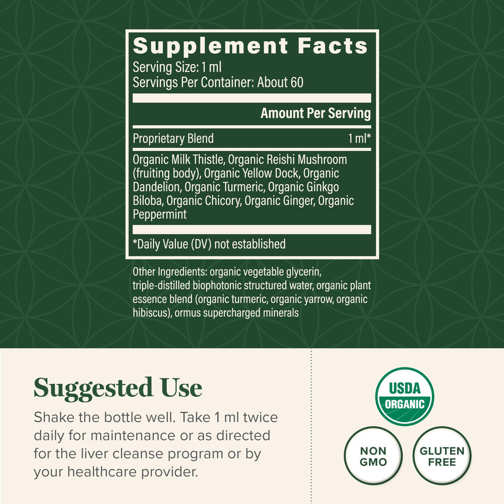 Front packaging of Global Healing Center Liver Health showing herbal blend.