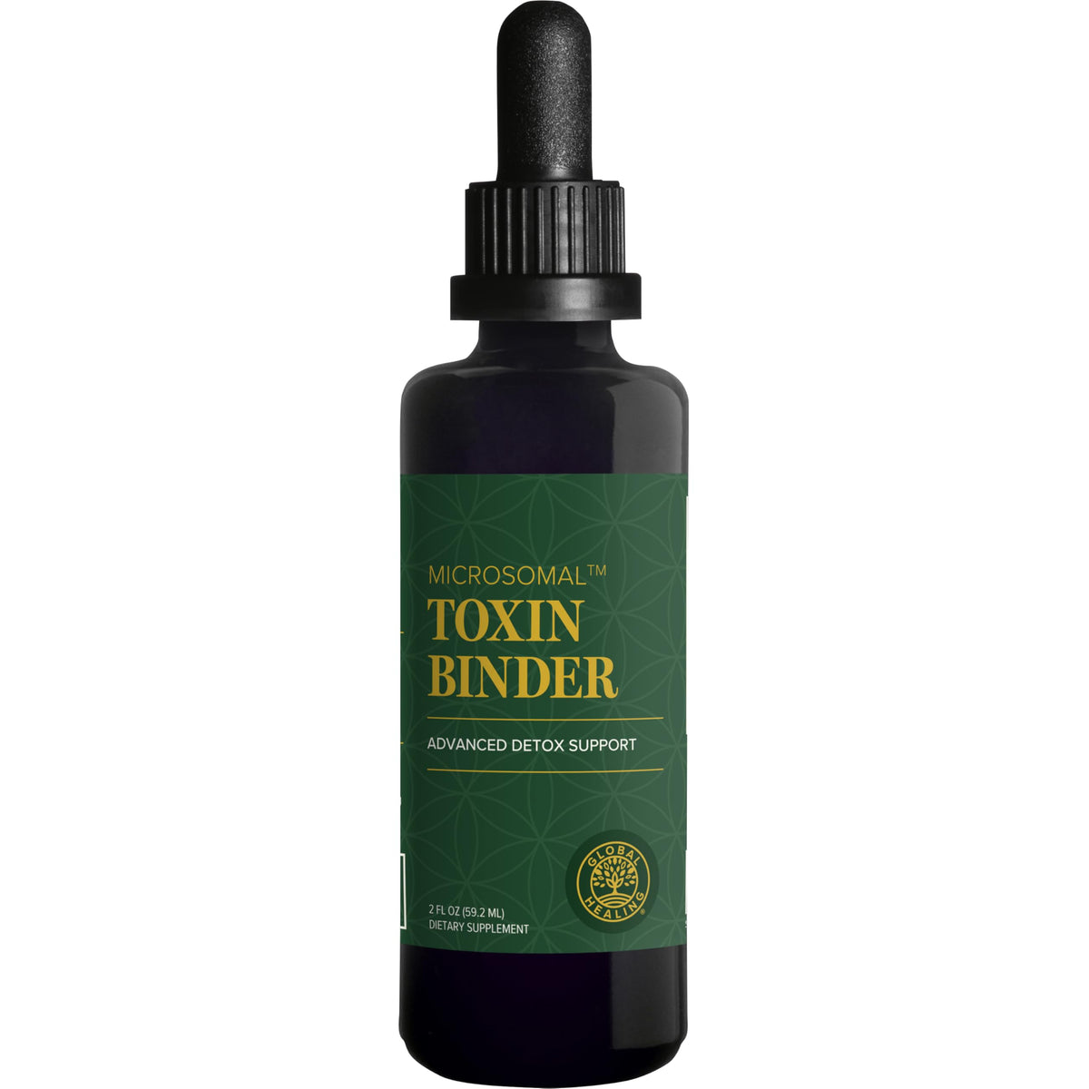 Global Healing Center Microsomal Toxin Binder bottle for detox support.