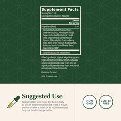 Global Healing Center Microsomal Toxin Binder label shows ingredients for detox support.
