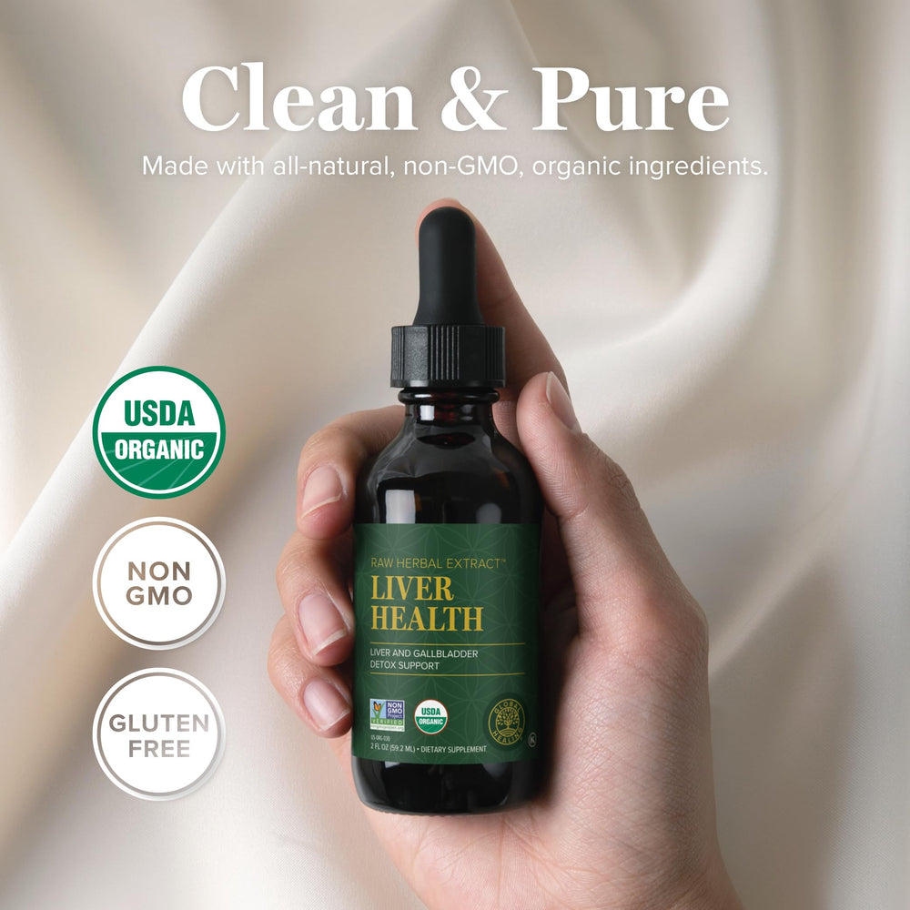 Milk thistle bottle from Global Healing Center emphasizing liver support potential.