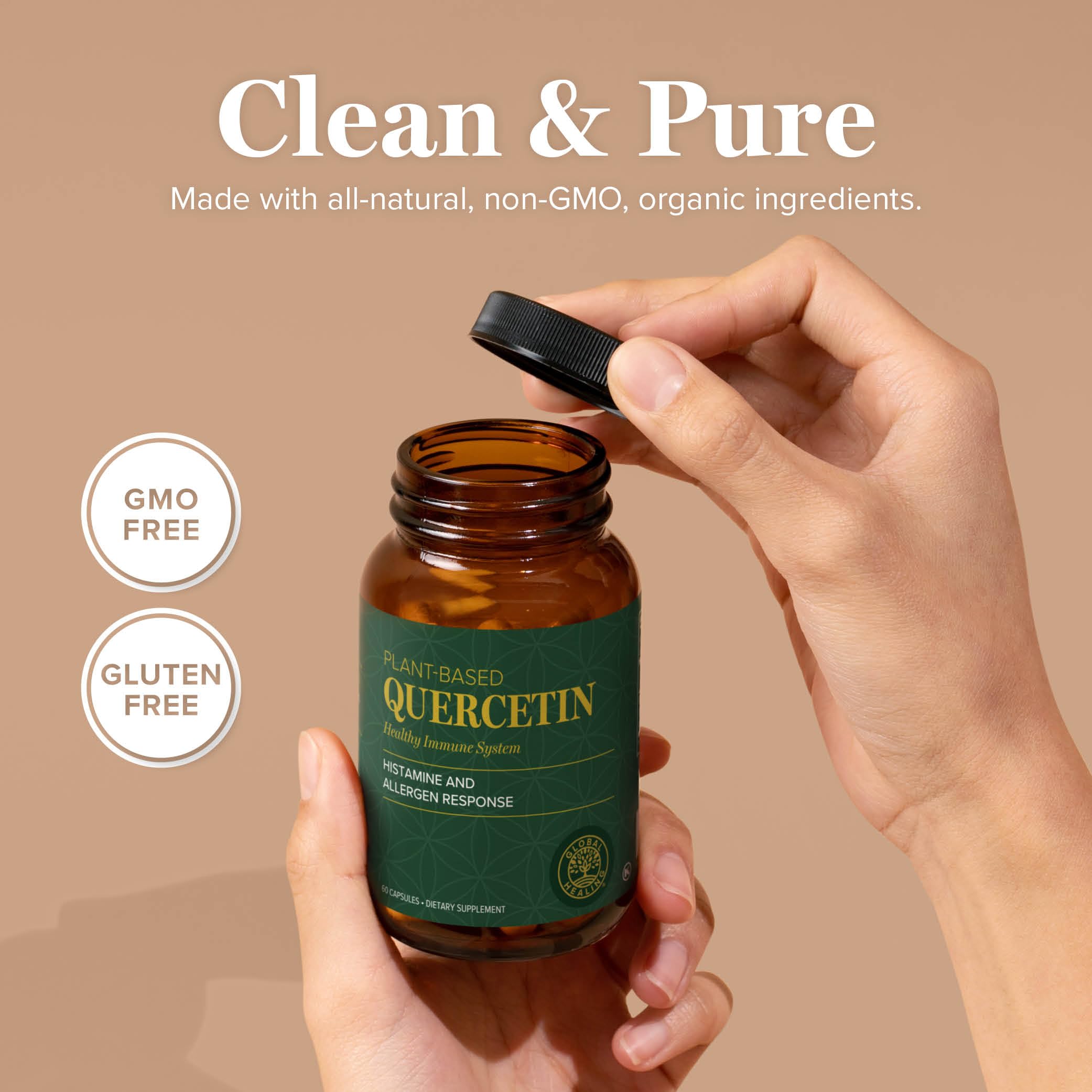 Global Healing Center quercetin-250mg USA facility, manufactured to cGMP standards.