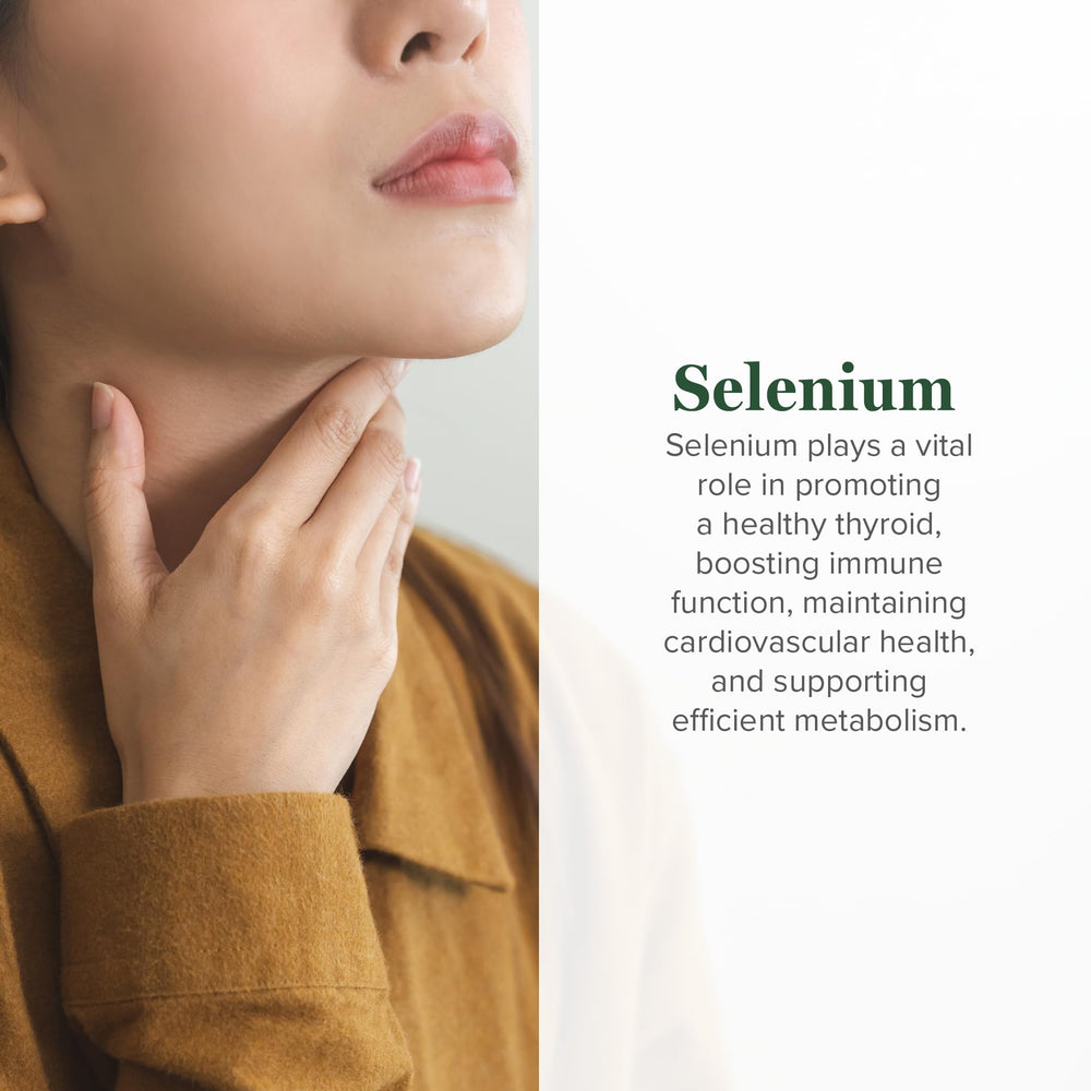 Global Healing Center Selenium Drops dropper in use for measured daily servings.