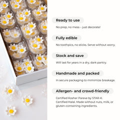 Global Sugar Art close-up of handmade-detail daisy petals