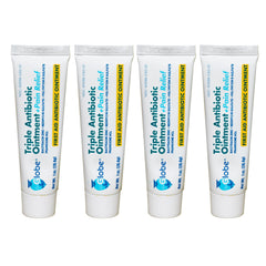 Globe 4-pack dual-action ointment tubes for reliable wound care on the go.