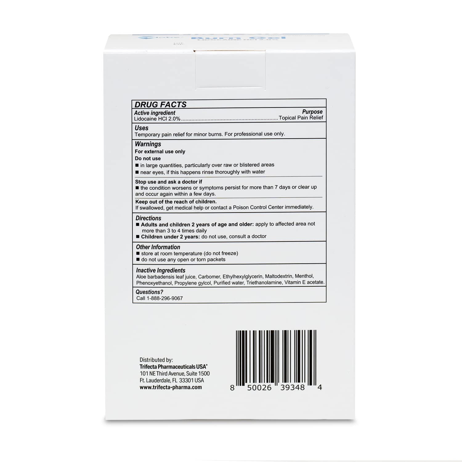 Globe burn gel use in car and home settings.