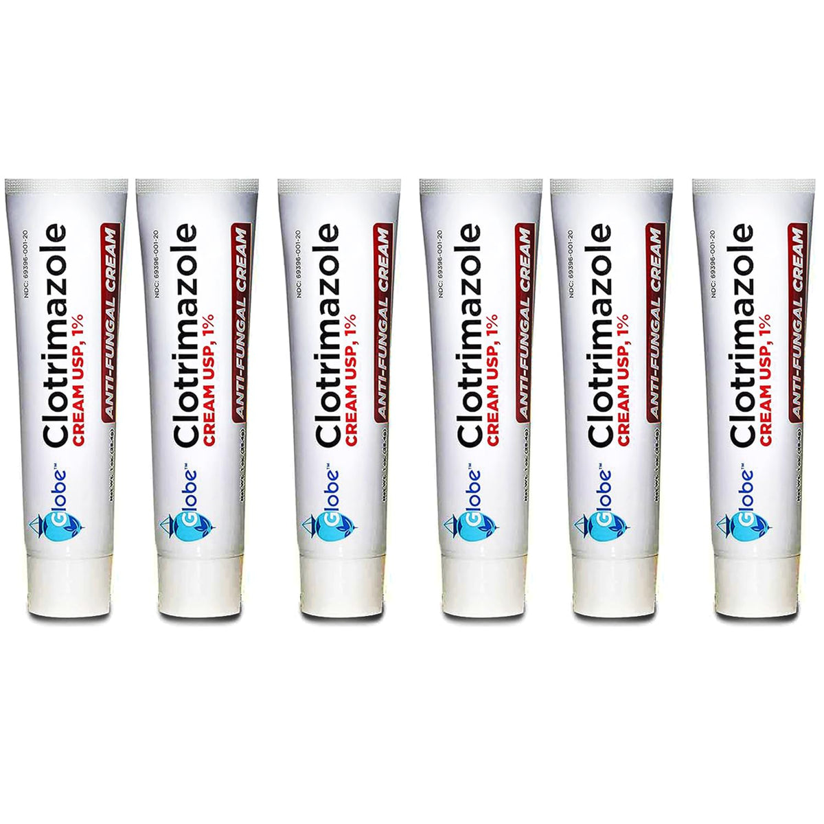 Globe clotrimazole cream tube provides fast relief from itching and burning.