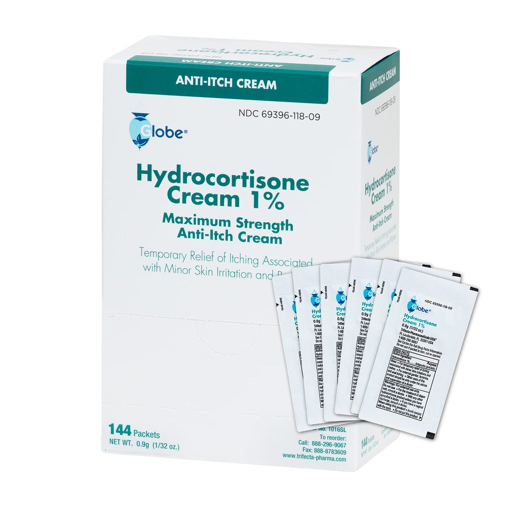 Globe Hydrocortisone 1percent packet for quick itch relief on the go