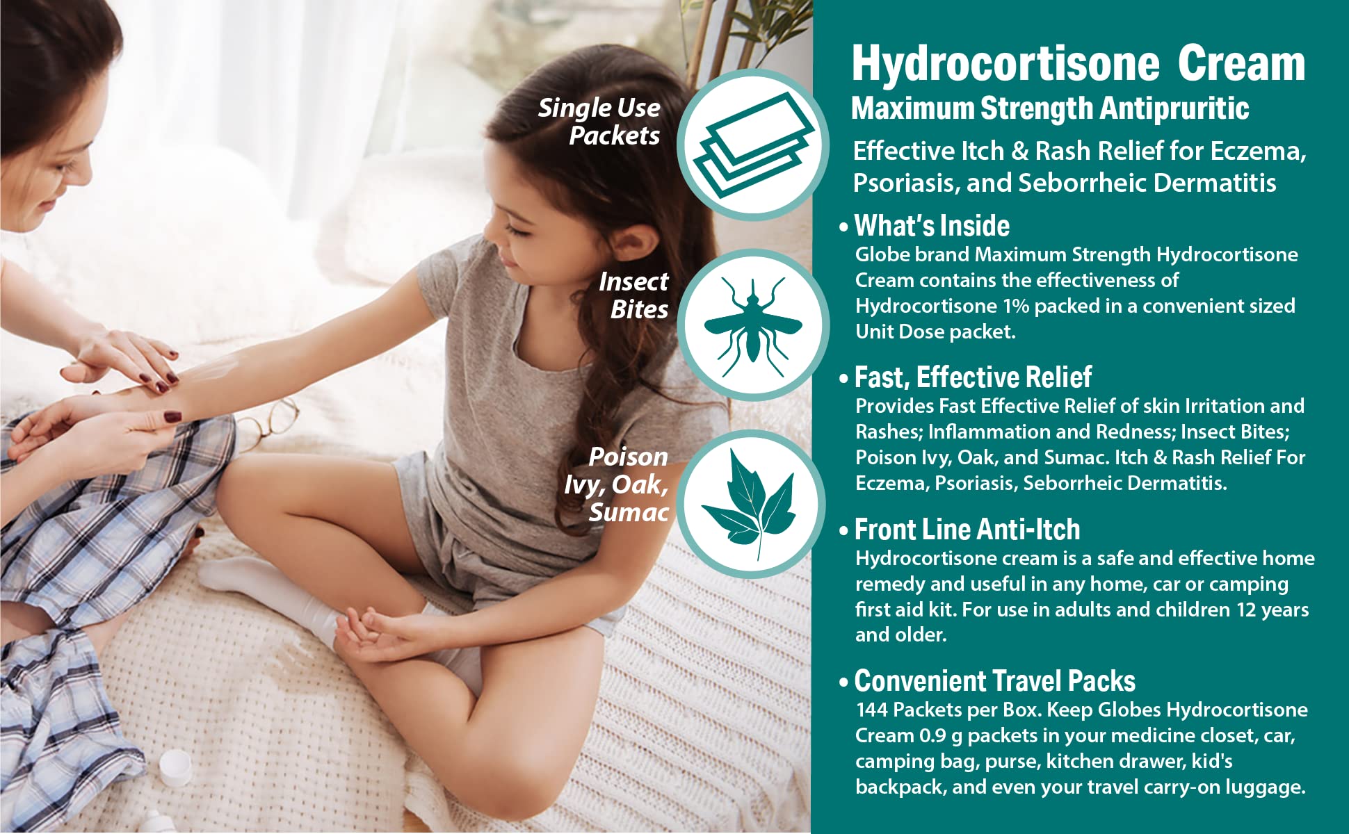 Globe Hydrocortisone front box highlighting maximum strength