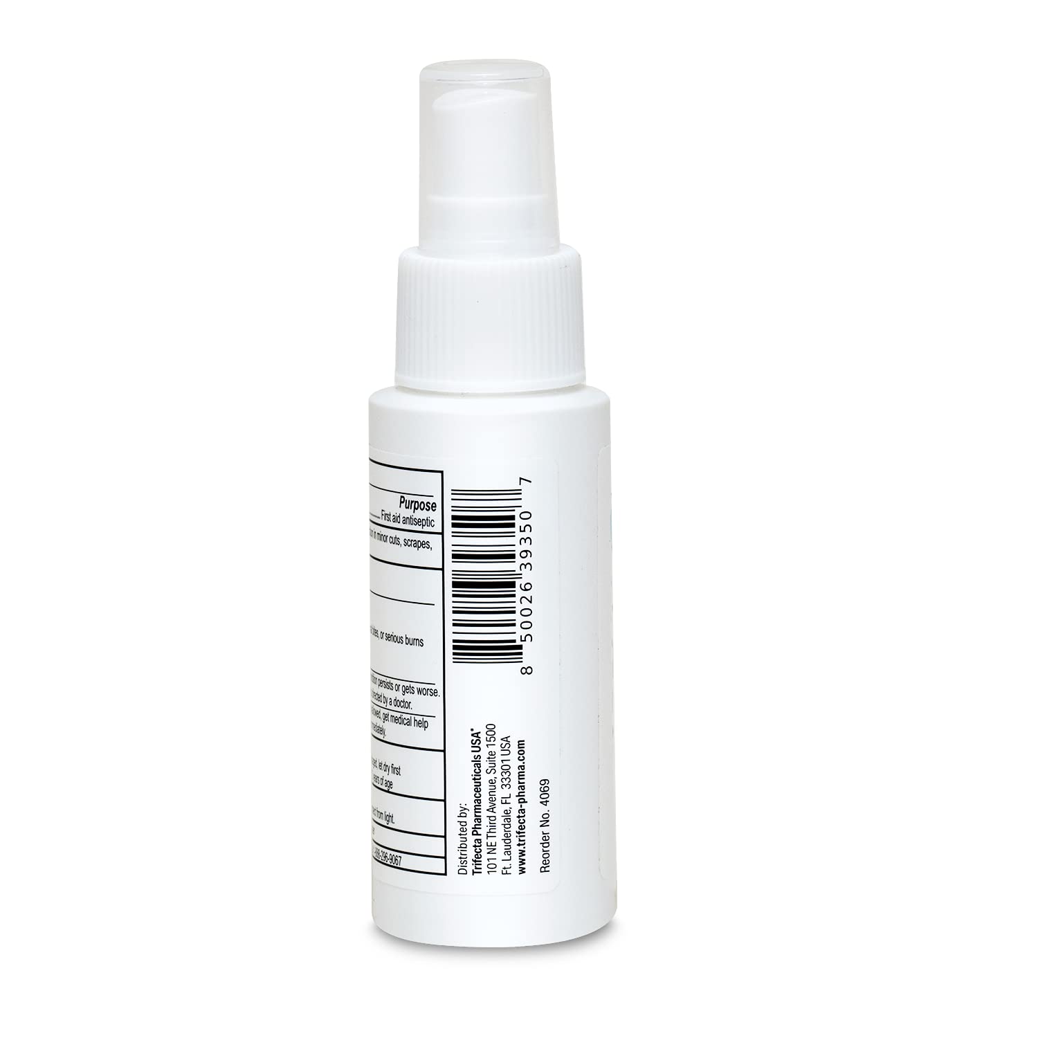 Globe spray on skin demonstration for minor wound cleansing.