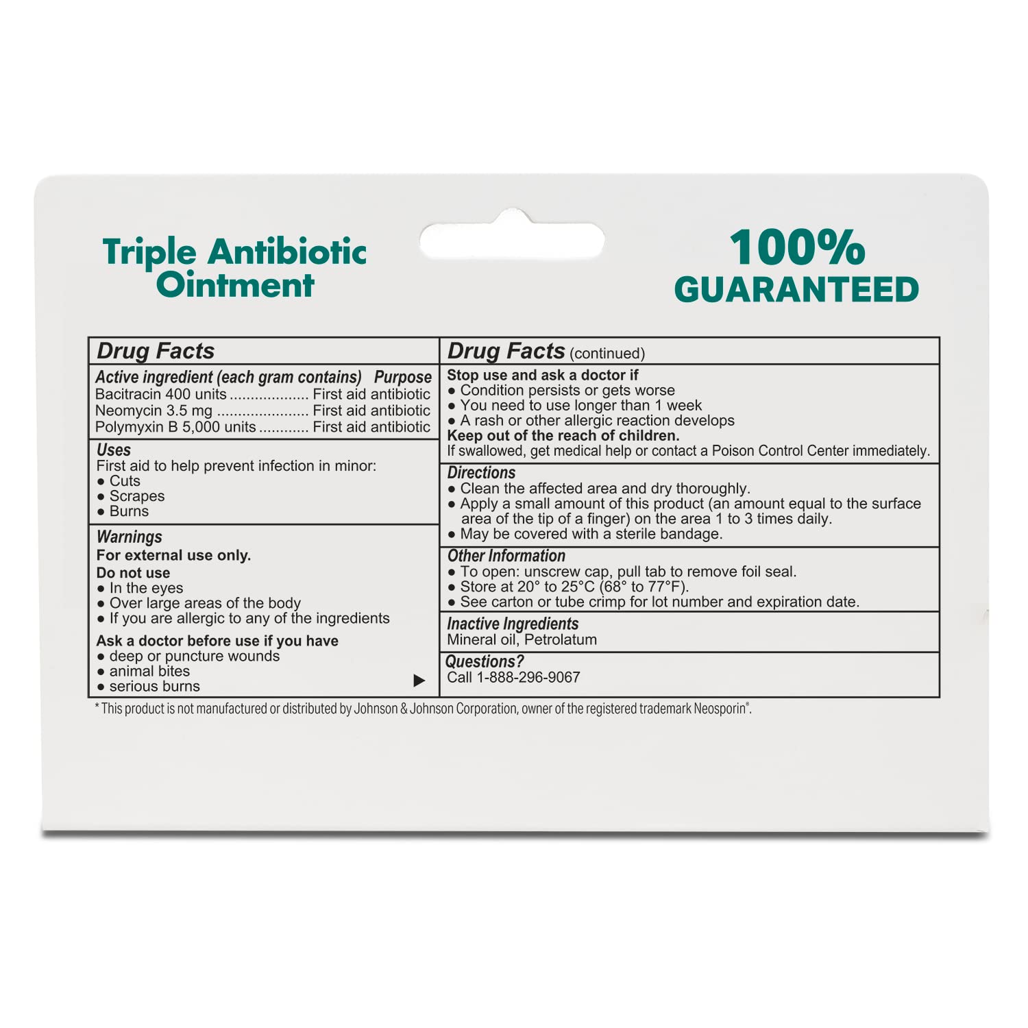 Globe Triple Antibiotic Ointment mini-tube ideal for purses and backpacks