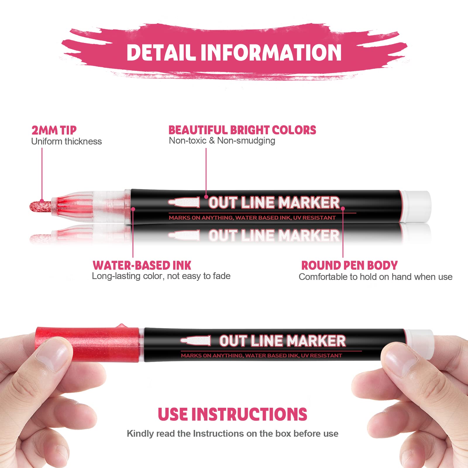 GLOPUS glitter markers enhance scrapbooks, cards, and DIY gifts.
