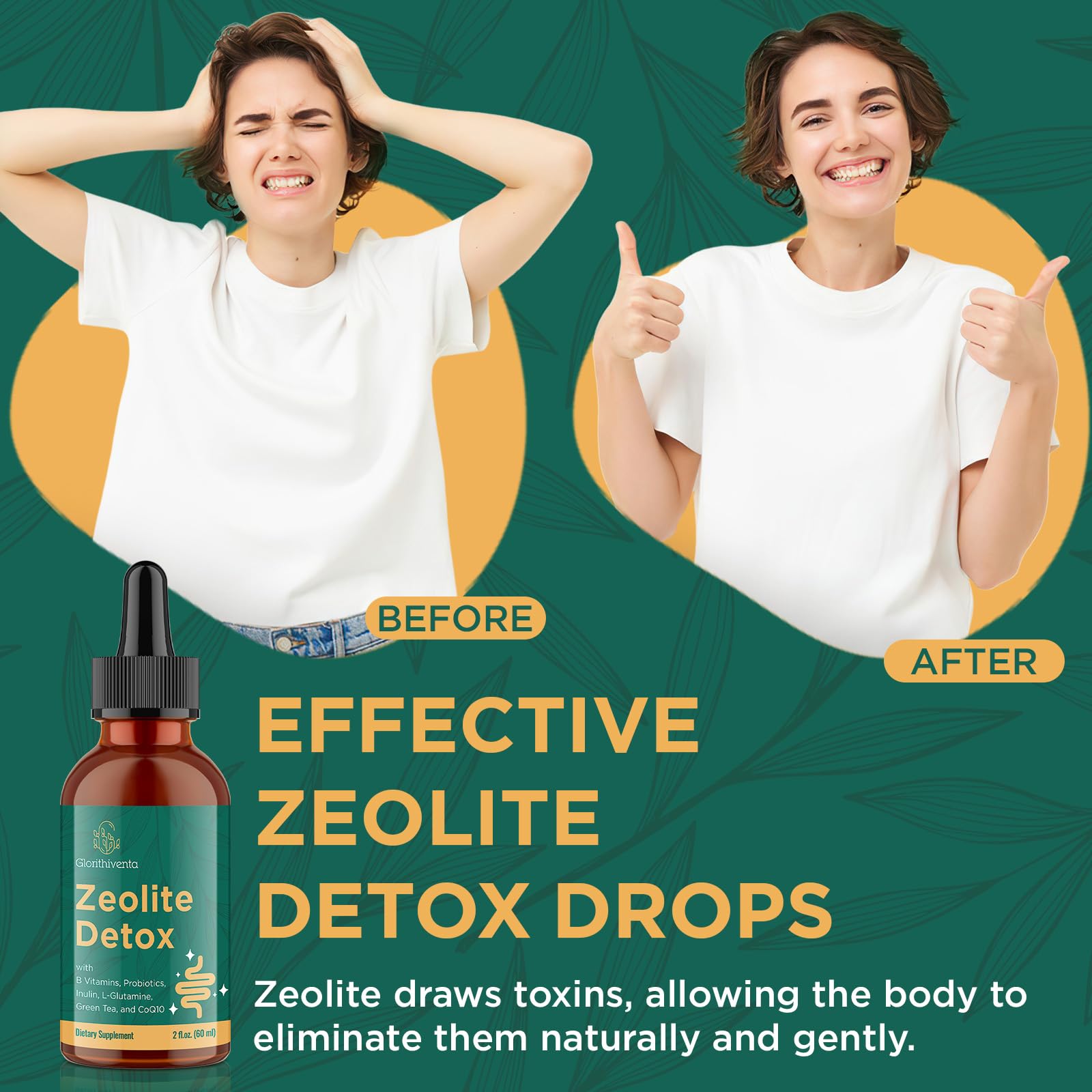 Glorithiventa Zeolite Detox probiotic blend supports gut-friendly care
