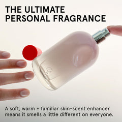 Glossier You thumbprint-indent detail highlights the personal scent idea.