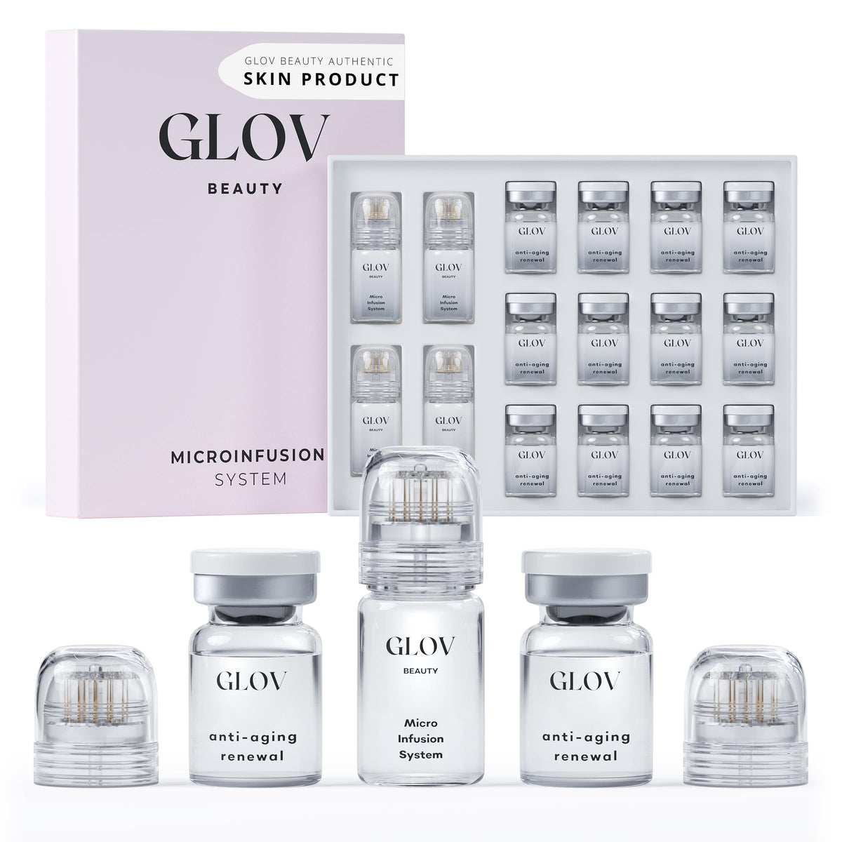 Glov Beauty micro infusion system used on face and lips for a radiant look
