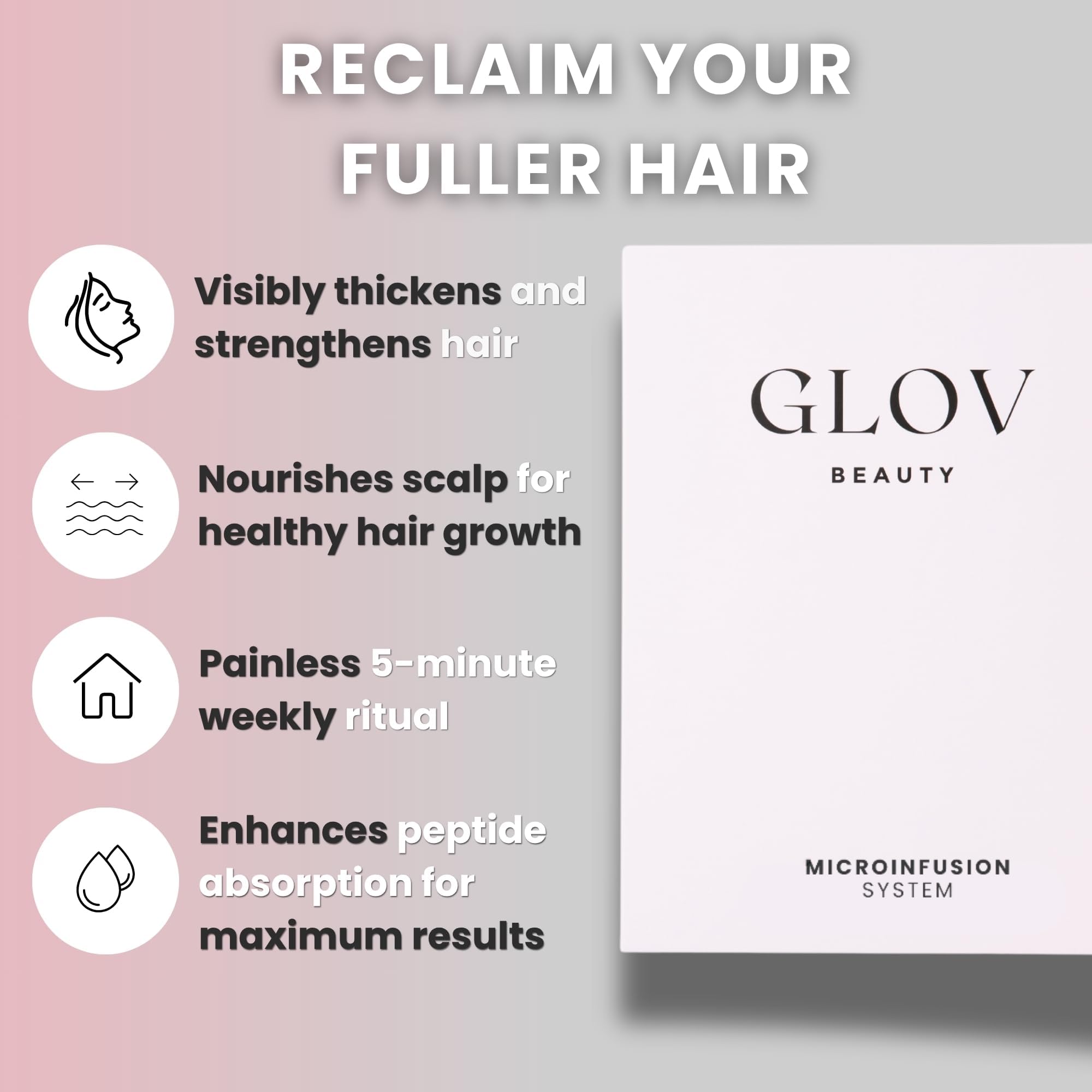 Glov Beauty reusable applicator enabling controlled stamping across the scalp.
