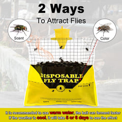 Glovv bait-in-bag activation showing scent release for fly attraction