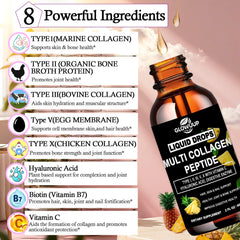 GLOVVUUP liquid drops pour for easy on-the-go collagen support.